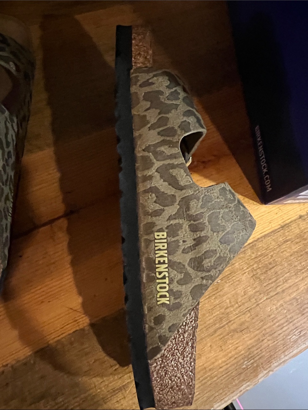Birkenstock Women’s Leopard Khaki Arizona Soft Footbed Sandal size 5 - Picture 6 of 10
